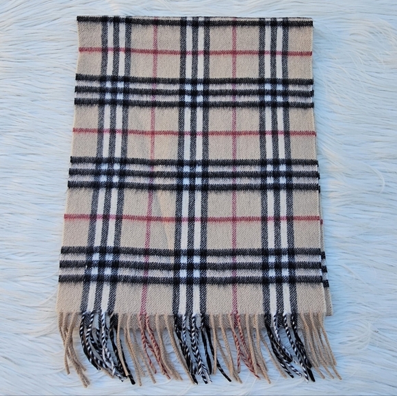 Authentic Burberry Long Scarf in Classic Check Print - Picture 1 of 10
